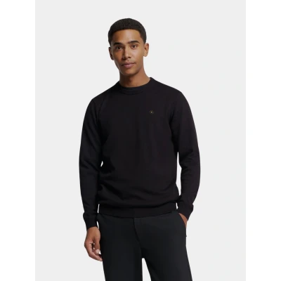 Afbeelding van NO Excess Timeless Basics TWO TONE Trui, Heren, Maat: Small, Black