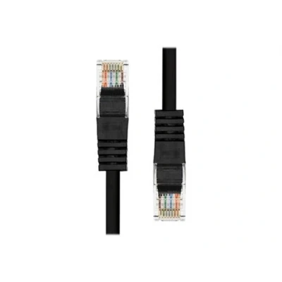 Image de ProXtend Cordon de raccordement RJ 45 (M) pour 15 m 5.4 mm UTP CAT 5e IEEE 802.3at moulé, sans crochet, bloqué noir