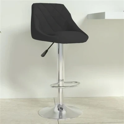 Image de vidaXL Tabouret de bar Noir Velours333977