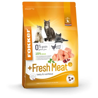Afbeelding van Fokker Kat +Fresh Meat 2,5 KG