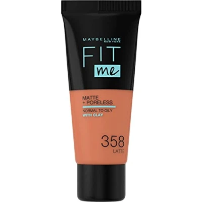Afbeelding van Maybelline Fit Me Matte + Poreless Foundation 358 Latte