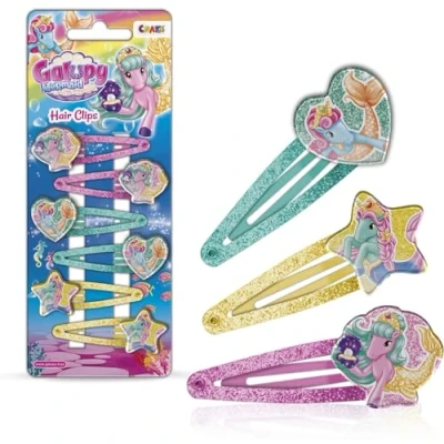 Afbeelding van CRAZE Galupy Zeemeermin haarspelden voor meisjes, eenhoorn, zeemeermin, 6 stuks, 3 verschillende motieven (elk 2 stuks)