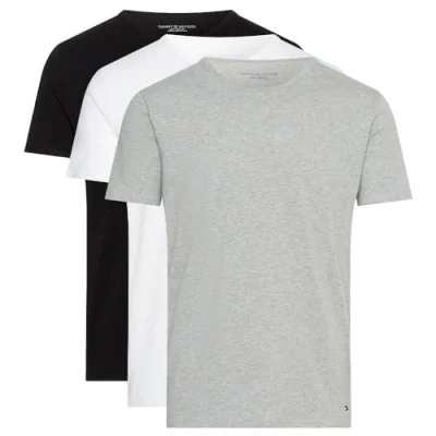Afbeelding van Tommy Hilfiger TEE 3 PACK Hemd, Heren, Maat: Small, Black/white/grey heather
