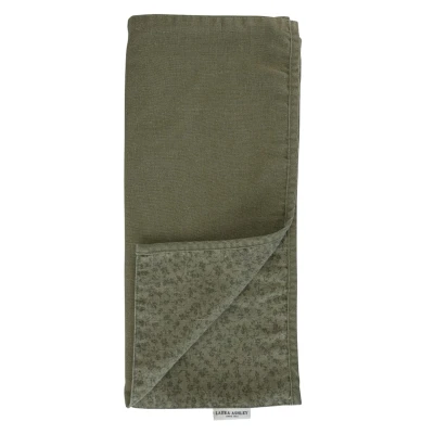 Afbeelding van Laura Ashley Tafelloper Sage groen Dubbelzijdig Uni/Wild Clematis 40x150cm
