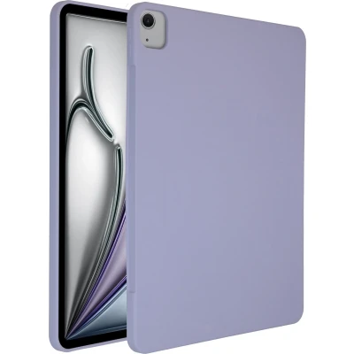 Afbeelding van Accezz Liquid Silicone Backcover met penhouder voor de Apple iPad Air 13 inch (2025) M3 / (2024) M2 Lila