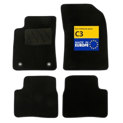 Afbeelding van DBS Automatten op maat gemaakt voor C3 (2016 2020) met bevestigingsclips antislip vloermat auto 4 stuks