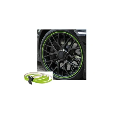 Image de Foliatec Bande de jante 6 x 2150 mm vert fluo 4 pièces