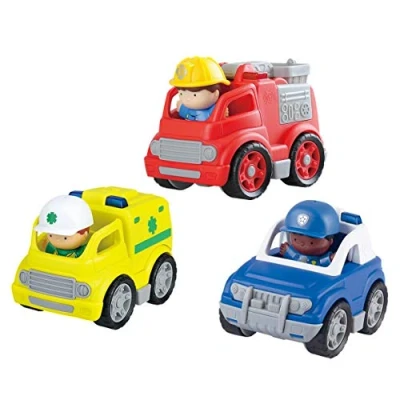 Afbeelding van Play Hulpdienst Voertuigen met Figuren Speelset, 6dlg.