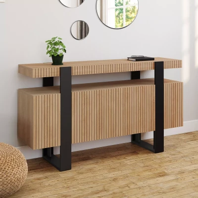 Afbeelding van OCTAVE 4 deurs dressoir met lattenbodem 140 cm