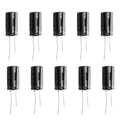 Afbeelding van Elektrolytische condensator van aluminium voor 35 V 4700 μF, 10 stuks, instelling, filtering, koppeling, bypass, energieomzetting en vertraging in circuits