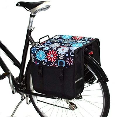 Afbeelding van BikyBag Classic Dubbele trendy tas voor fiets Uniseks Margrieten