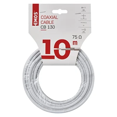 Afbeelding van Emos CB130 Coaxiale Kabel 10m Wit