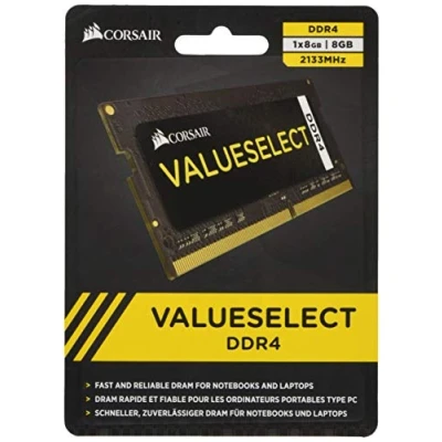 Afbeelding van Corsair Value Select Werkgeheugenmodule voor laptop DDR4 8 GB 1 x 2133 MHz 260 pins SO DIMM CL15 15 36 CMSO8GX4M1A2133C15