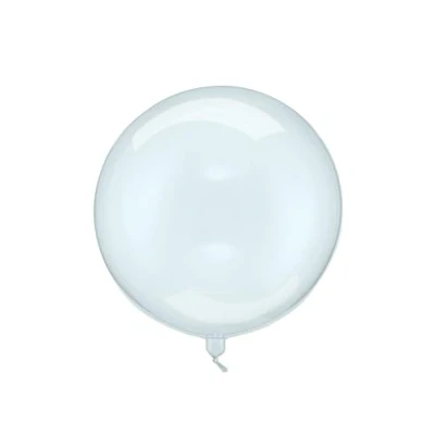 Afbeelding van PartyDeco Folieballon Orbz Transparant Blauw 40 cm