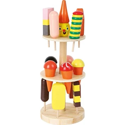 Afbeelding van Small Foot 5261 Ijsstandaard Van Hout, Accessoires Voor Winkelwagens En Kinderkeuken, Met 15 Soorten, Vanaf 3 Jaar