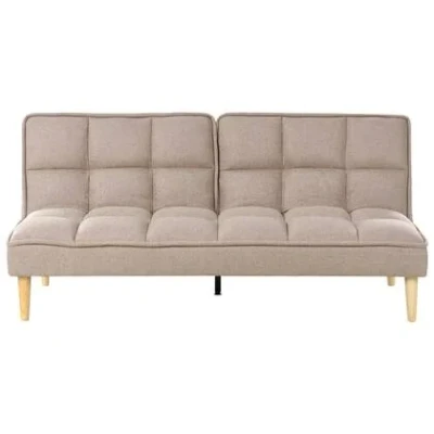 Afbeelding van SILJAN Slaapbank 3 zits Lichtbruin Polyester