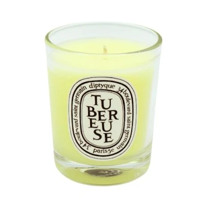 Afbeelding van Diptyque Mini Tubereuse Candle Geurkaars Lichtgeel