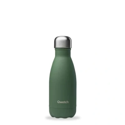 Afbeelding van Qwetch Thermosfles graniet kaki 260 ml Drinkfles voor onderweg van roestvrij staal 24 uur koud en 12 warm Waterdicht, BPA vrij herbruikbaar sport, reizen, kantoor,