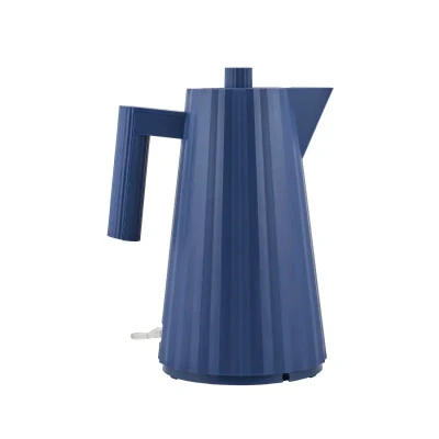 Afbeelding van Alessi Plissé Waterkoker Donkerblauw 1,7 liter