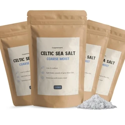 Afbeelding van Cupplement 4 Kilo Keltisch Zeezout Grof Celtic Sea Salt Zout Niet voor de Zoutmolen Bio, Fleur Sel, Himalaya, Himalayazout, Biologisch of Fijn Mineralen Herbamare Seasalt