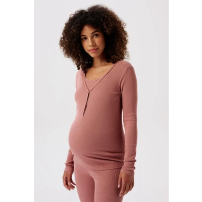 Afbeelding van Pyjamatop met voedingsfunctie Amala Burlwood XS/S