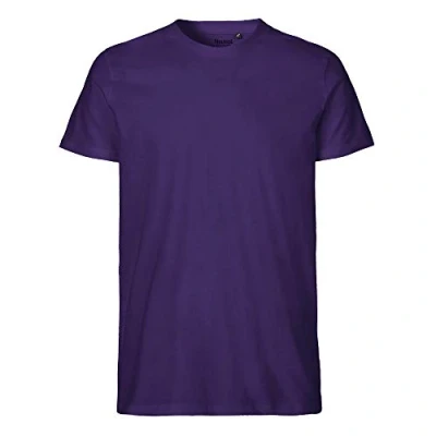 Afbeelding van Fairtrade Men&#039;s Fit T Shirt met ronde hals Purple XL