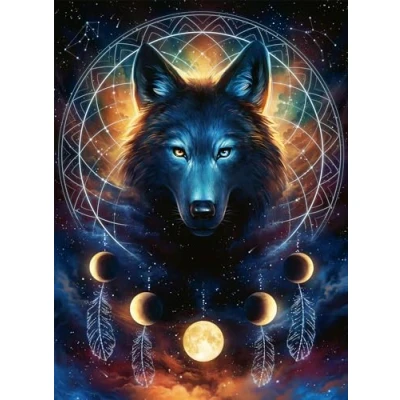 Afbeelding van Ravensburger puzzel voor volwassenen 500 stukjes lichtgevende Glow in The Dark wolf en kinderen vanaf 10 jaar hoogwaardige 13970
