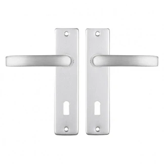 Afbeelding van Deurklink met cilinderschild Starx 55 mm (Aluminium)