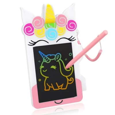 Afbeelding van HOMESTEC Tekentablet voor kinderen, eenhoorn, 4,5 inch, lcd schrijfbord, speelgoed kinderen van 2, 3, 4, 5, 6 jaar, cadeaus jongens en meisjes