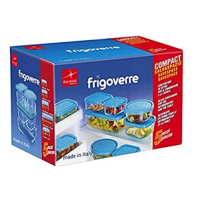 Afbeelding van Bormioli Rocco Vershoudbakjes Frigoverre Blauw 5 Delig