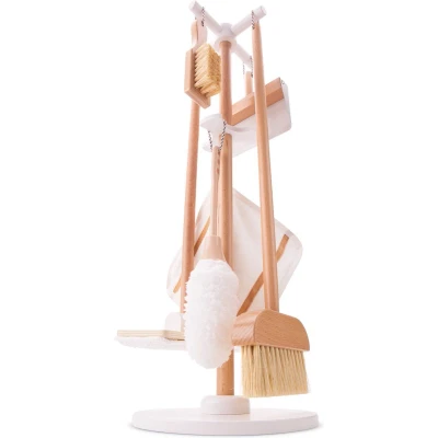 Afbeelding van New Classic Toys Speelgoedschoonmaakset 7 delige Houten Schoonmaakset