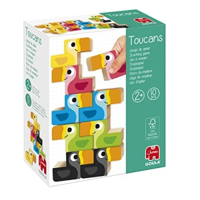 Afbeelding van Goula Toekans educatief spel voor kinderen Frans stapelspel vanaf 2 jaar