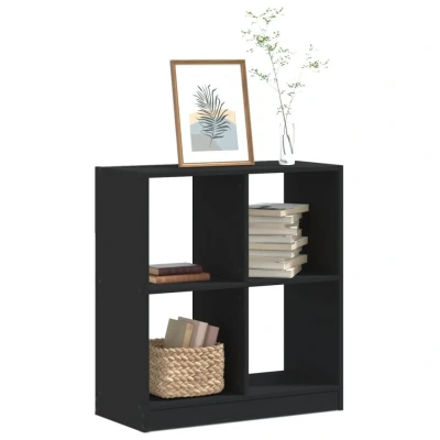 Afbeelding van Boekenkast 68,5x32x75 cm bewerkt hout zwart