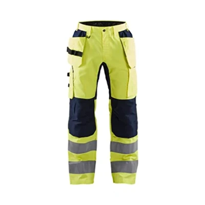 Afbeelding van Blaklader Werkbroek met stretch High Vis 1552 1811 Geel/Marineblauw