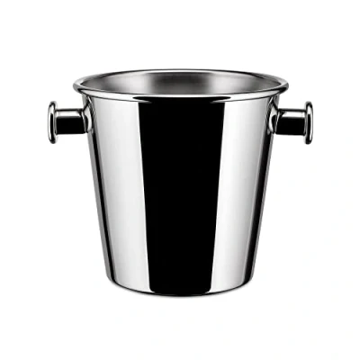 Afbeelding van Alessi 5051 IJsemmer met handgrepen en rooster van roestvrij staal 18/10, voor buiten, glanzend, binnenkant gesatineerd