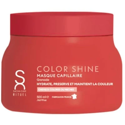 Afbeelding van Sacha Care Rituel Color Shine Masque capillaire à la grenade Protection de couleur et brillance pour cheveux colorés 500 ml