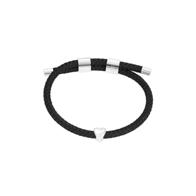 Afbeelding van iXXXi Jewelry Cozy Heart Zwart Dames Armband One Size
