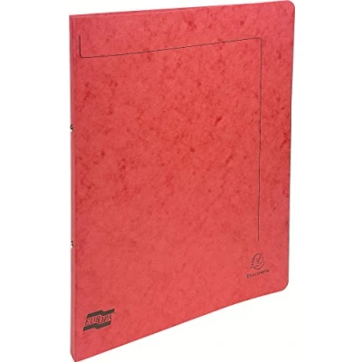 Afbeelding van Exacompta ringmap in glanskarton, ft A4, 2 ringen van 1,5 cm, rood