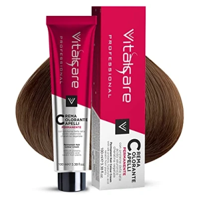 Afbeelding van Vitalcare Professional professionele permanente haarkleur, haarkleurcrème, haarverf met zijdeproteïnen, nr. 7/00, donkerblond, 100 ml