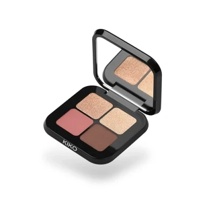 Afbeelding van KIKO Milano Bright Quartet Oogschaduwpalet 02 palet met 4 gebakken oogschaduw voor droog en nat gebruik