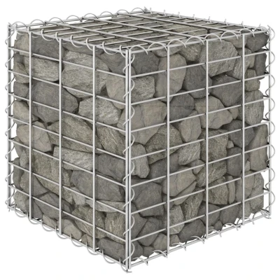 Afbeelding van Gabion plantenbak verhoogd kubus 40x40x40 cm staaldraad