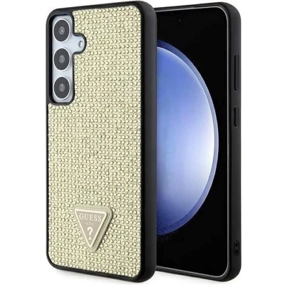 Afbeelding van Guess Rhinestones Triangle Logo Back Case Geschikt voor Samsung Galaxy S24 Plus (S926) Goud