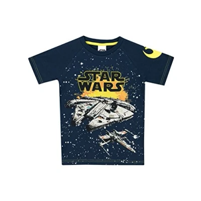 Afbeelding van Star Wars T shirt Millennium Fake Jongens, Blauw