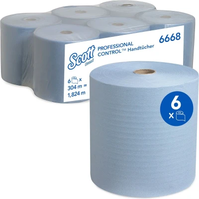 Afbeelding van Handdoekrol Scott 1 laags 304m blauw 6668