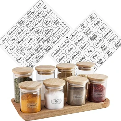 Afbeelding van colortouch plantaardige etiketten, zelfklevend, 120 stocklabels (Turks), minimalistisch en waterdicht, transparant zwart