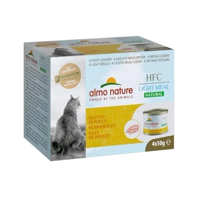 Afbeelding van 4x50g Kipfilet HFC Natural Light Almo Nature Kattenvoer