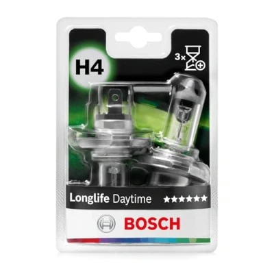 Afbeelding van Bosch H4 (472) Longlife Overdag koplampen 12 V 60/55 W P43t 2 lampen