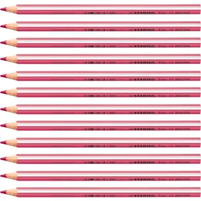Afbeelding van Stabilo Trio Driehoekig kleurpotlood, roze, 12 stuks