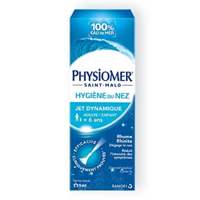 Afbeelding van Physiomer Dynamische straal, neushygiëne, medisch hulpmiddel, neusspray, 100% zeewater vanaf 6 jaar, verwijdert de neus, vergemakkelijkt verwijdering van slijm, 135 ml