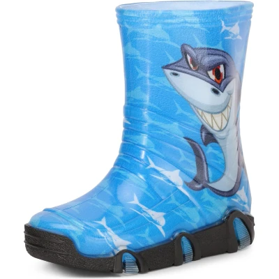 Afbeelding van Ladeheid Kinder Regenlaarzen Rubberen Anti Slip Zool PVC LA ZT Szuwarek2020BW Blau Hai 42 25/26